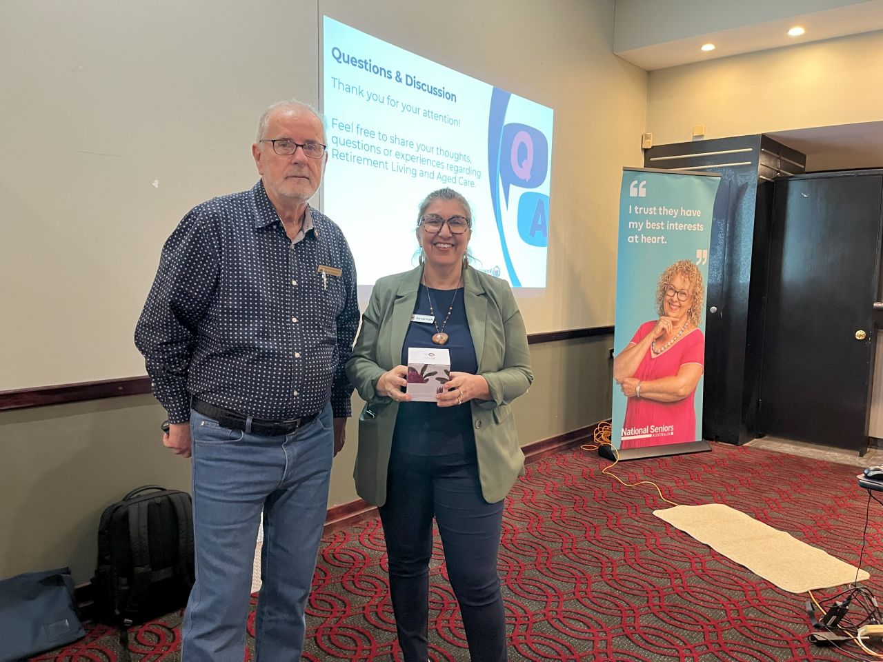 August 2025 meeting guest speaker Savannah Falzon, Retirement Care Solutions