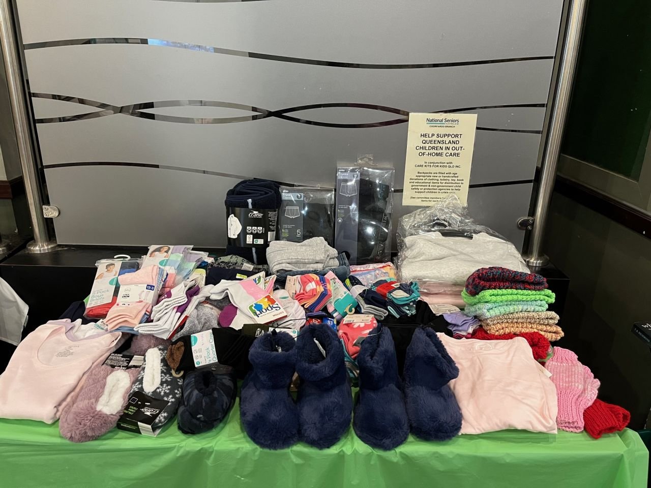 June 2025 - member donations of items to Care Kits For Kids