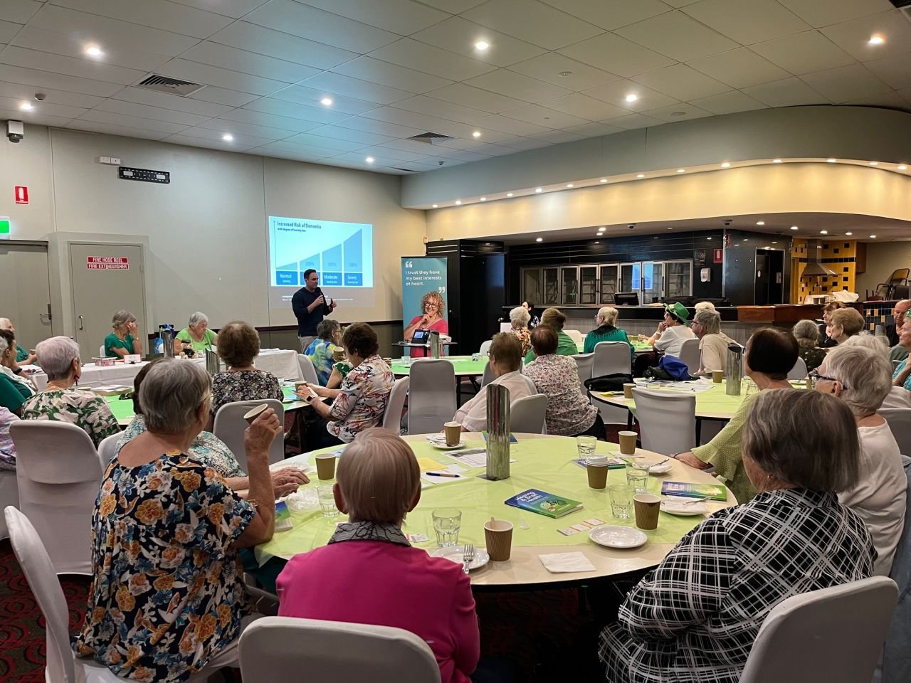Andrew Campbell, of Neuaudio Audiologist, discussed hearing and brain health as guest speaker at March 2025 branch meeting.