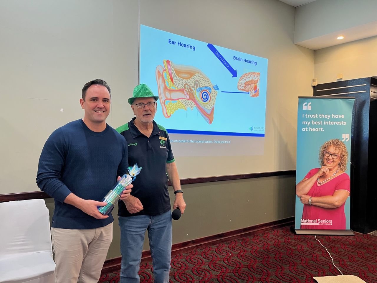 Andrew Campbell, of Neuaudio Audiologist, discussed hearing and brain health as guest speaker at March 2025 branch meeting.