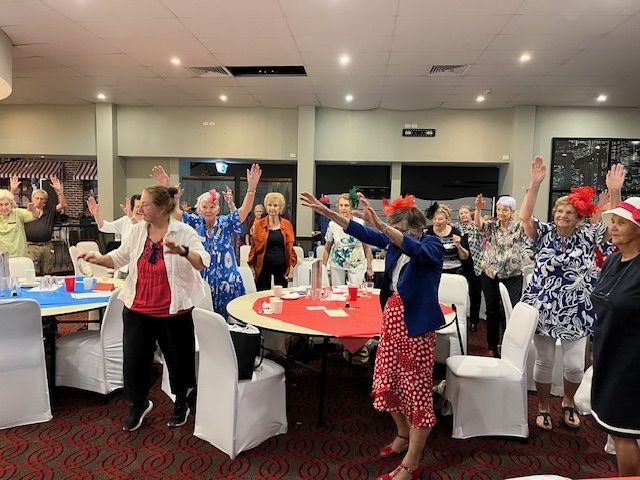 November 2025 meeting guest speaker Tom Law had members up and moving during his presentation on the importance of exercise