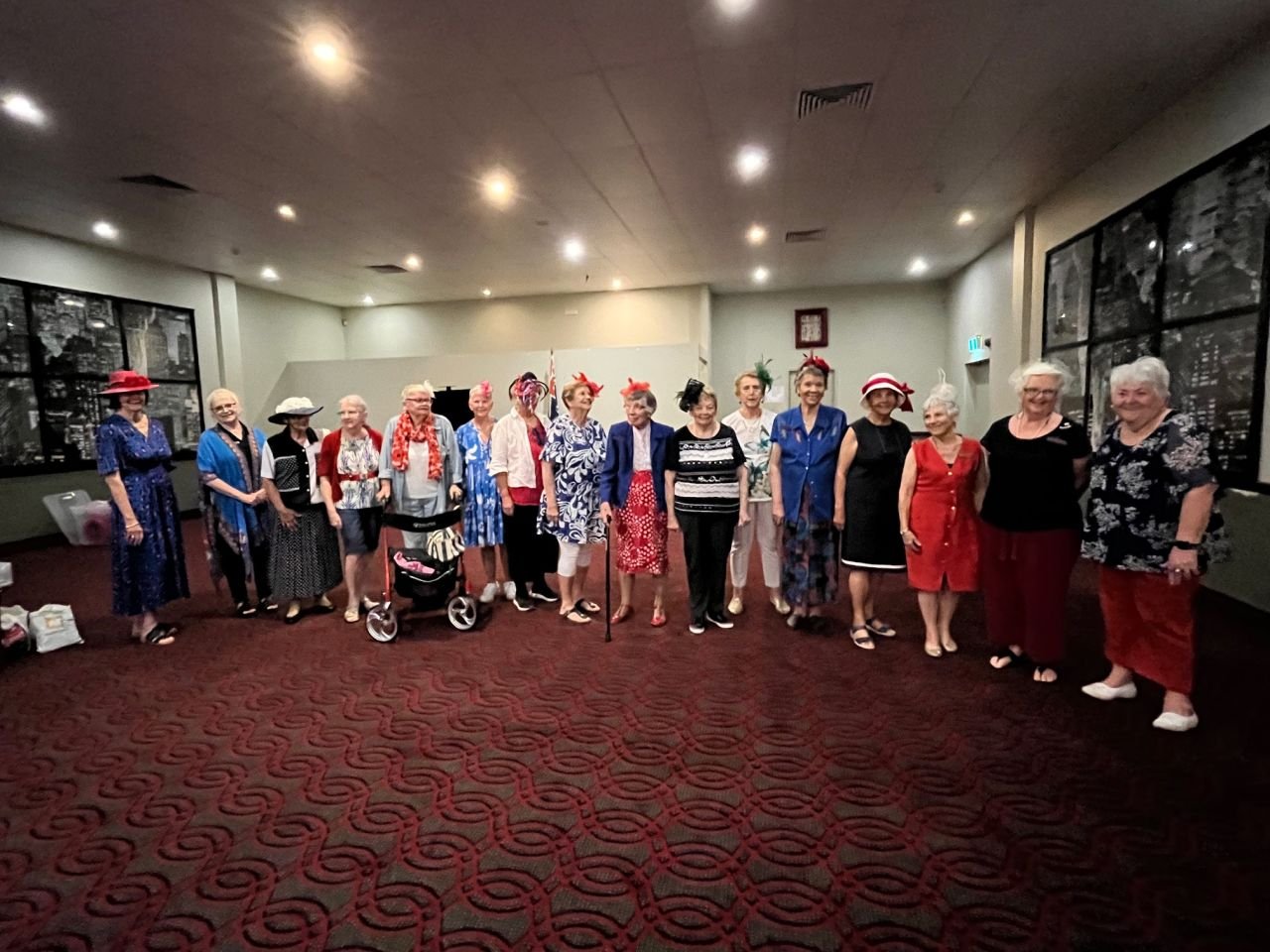 November 2025 meeting included our own Melbourne Cup fashions on the field in our red, white or blue theme