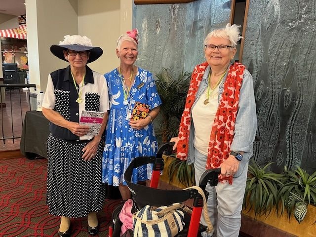 Melbourne Cup race winners - Robyn, Jenny and Barb - during our 2025 November meeting