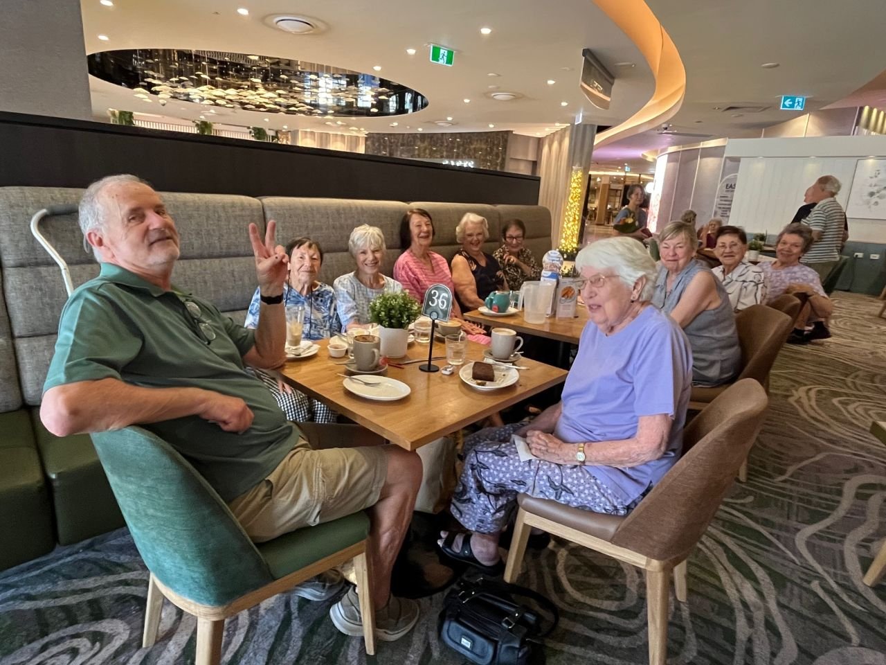 Members enjoyed morning tea at Easts Leagues Club in November 2025