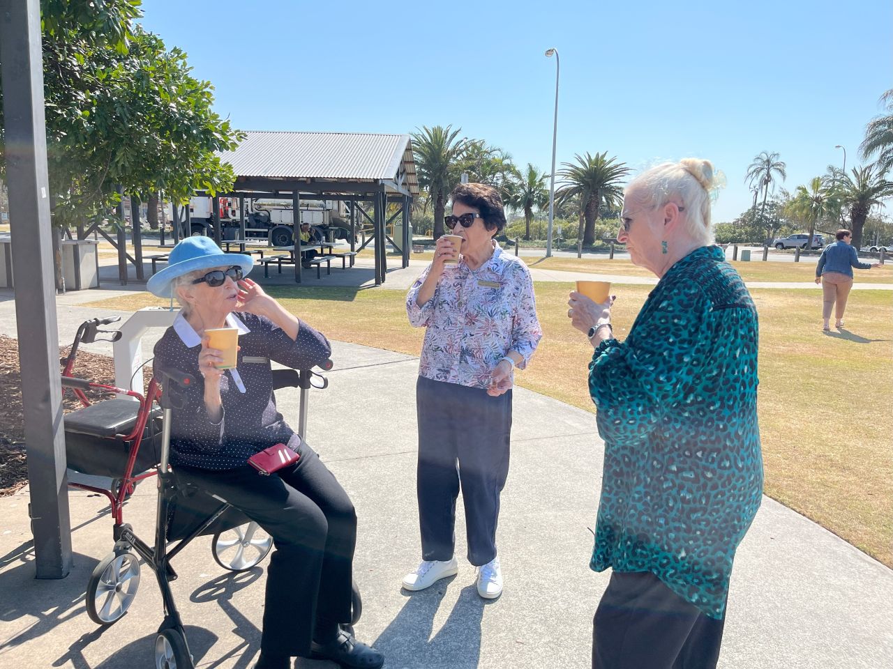 Members enjoyed morning tea at Clontarf during the September 2025 day bus trip