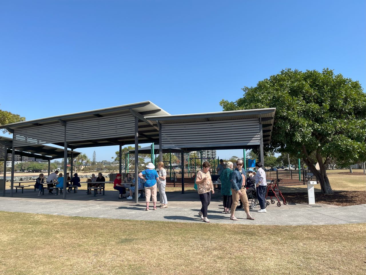 Members enjoyed morning tea at Clontarf during the September 2025 day bus trip