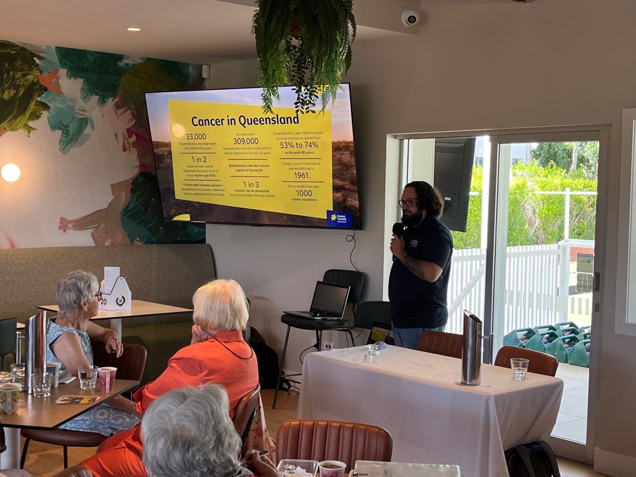 Guest speaker - Cody Duroux from Cancer Council at February 2026 meeting