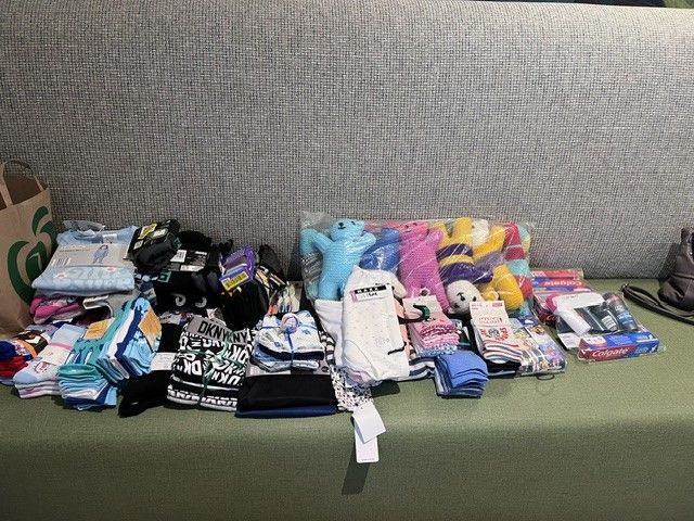 Member donations to Care Kits For Kids at the June 2026 meeting