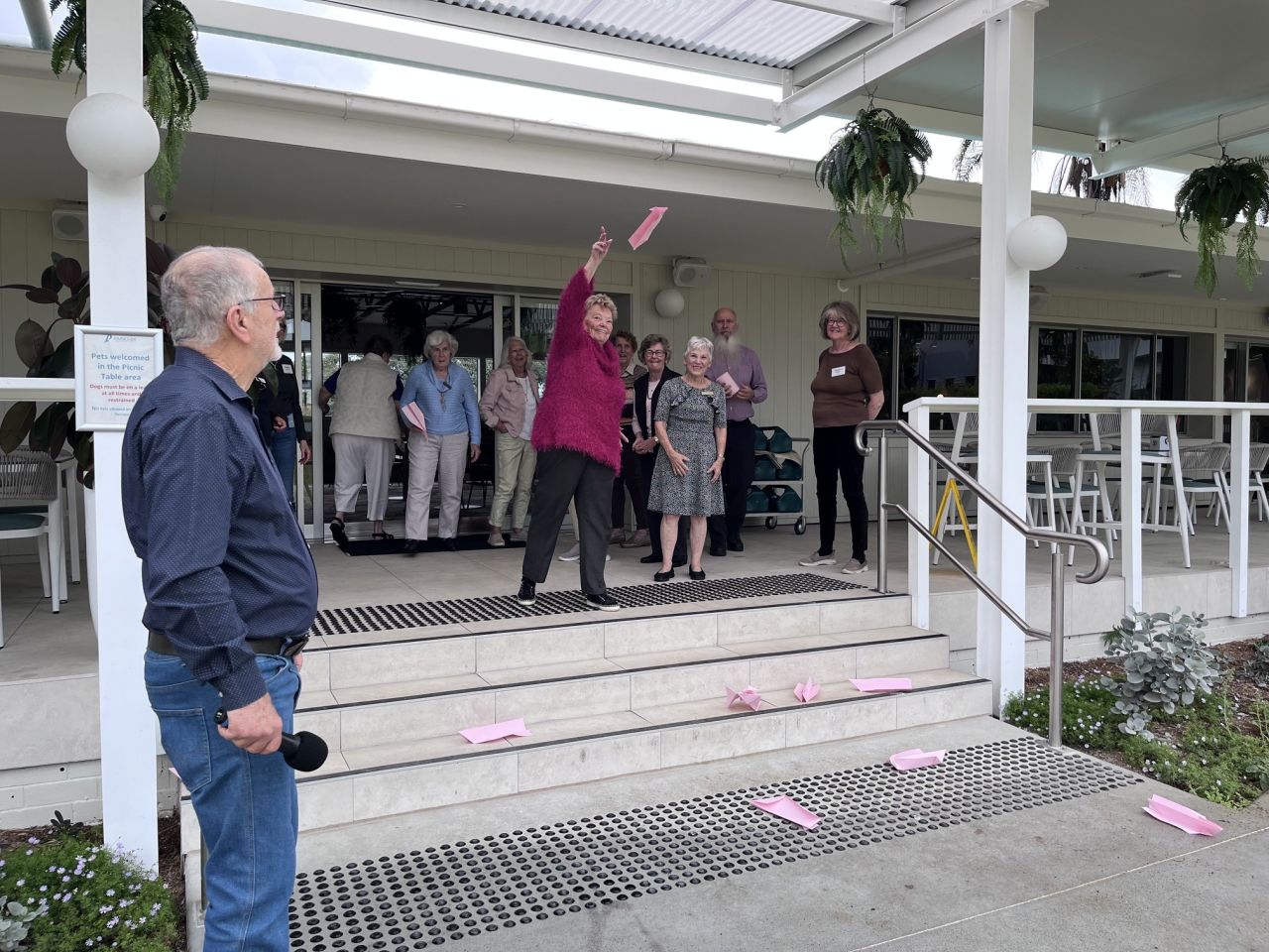 The 5th annual Paper Plane making competition during the June 2026 meeting created some fun as they were launched!