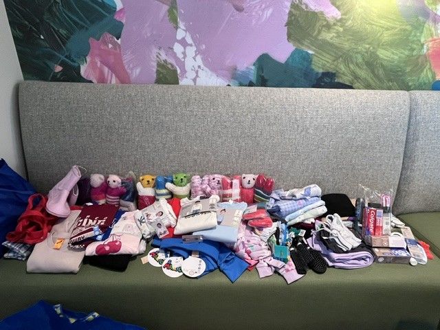 Member donations to Care Kits for Kids at our May 2026 meeting