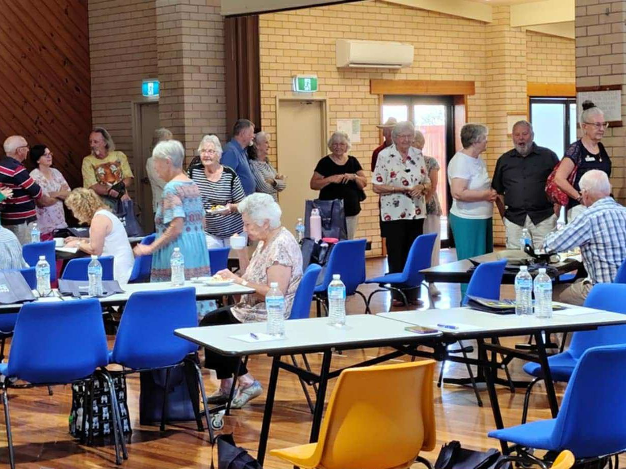See the line up for the cuppa and sweets!  I think we all agree it was worth the wait!

Seniors Forum and Childers Branch Launch Event 8/10/2025