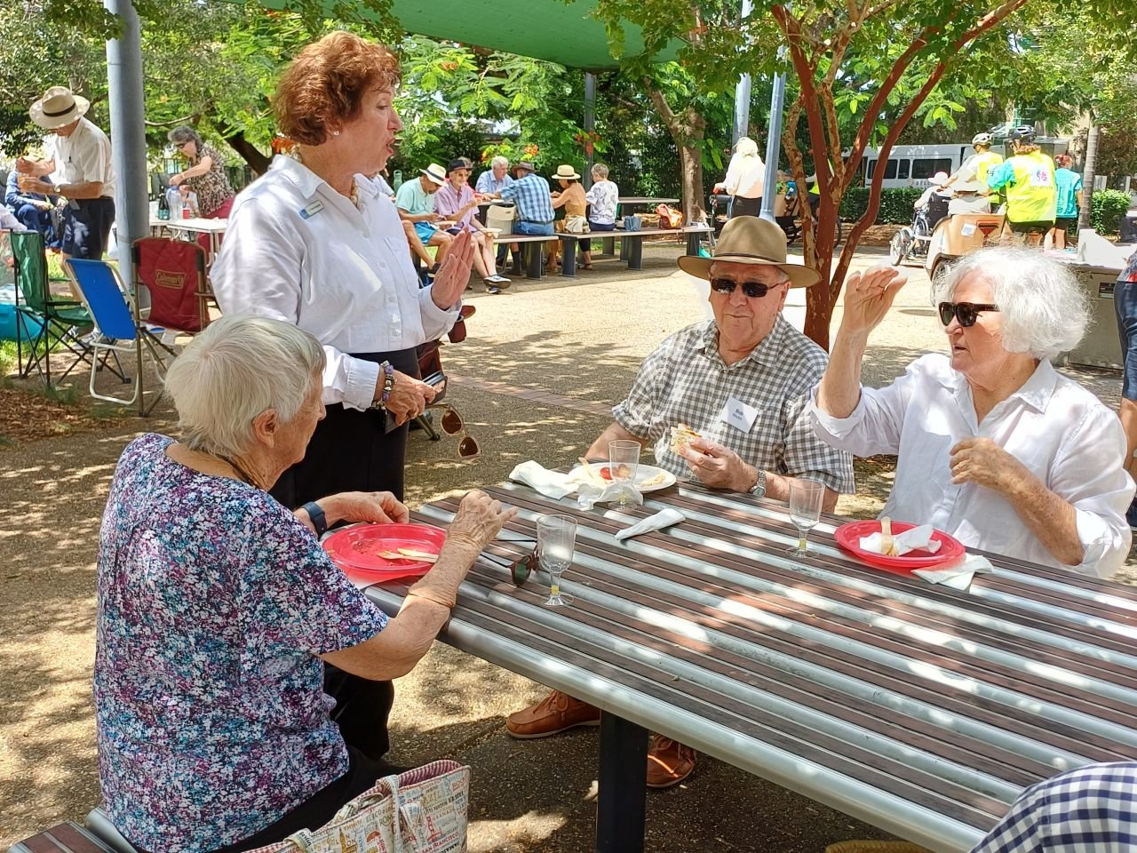 BBQ Brunch in New Farm Park 21st January 2026.

Enjoying a chat.