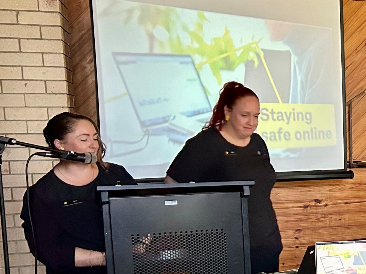 Seniors Forum and Childers Branch Launch Event 8/10/2025. Childers Commonwealth Bank branch staff delivered a talk on online security.
