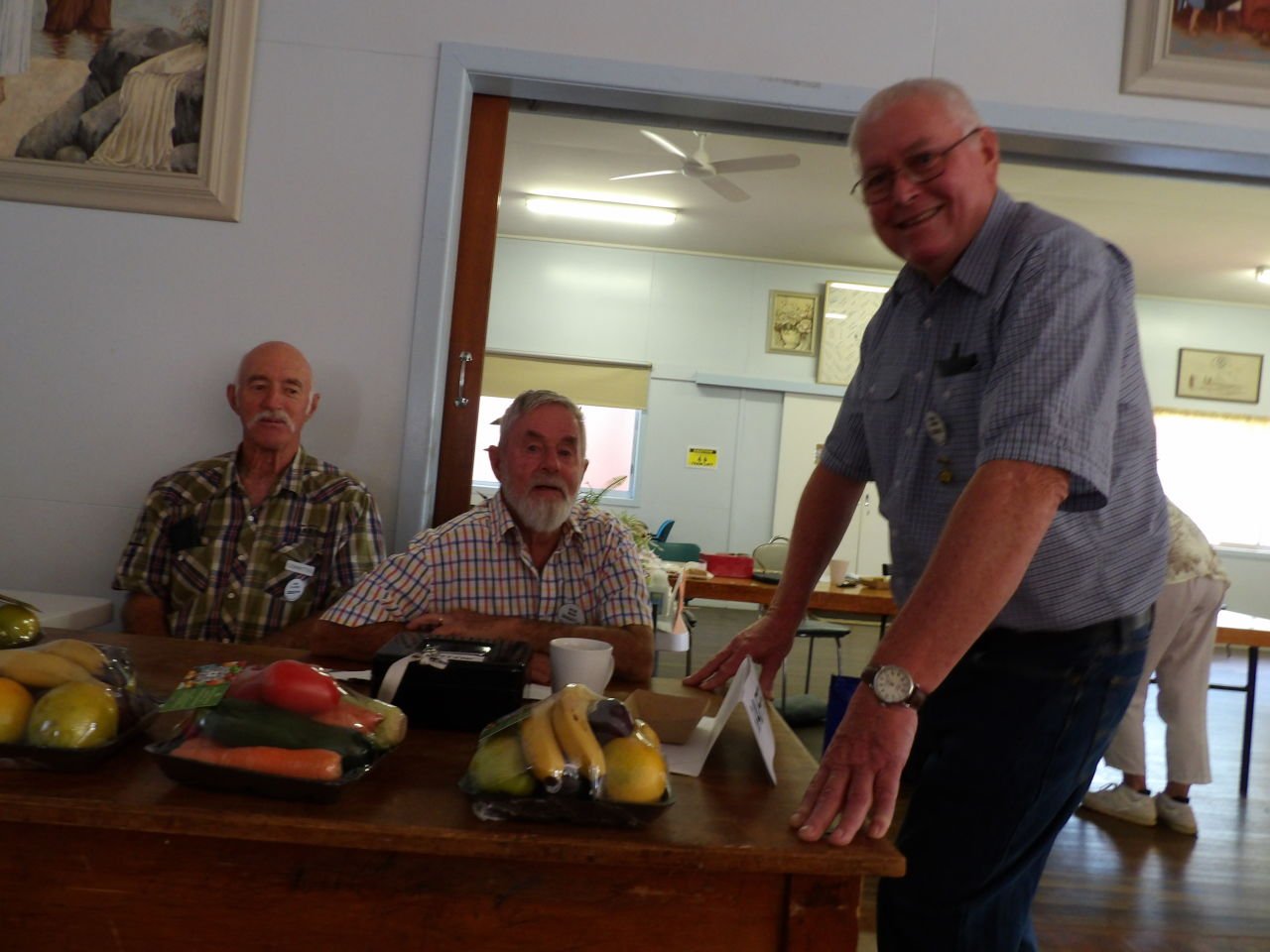 Getting ready with the raffles.