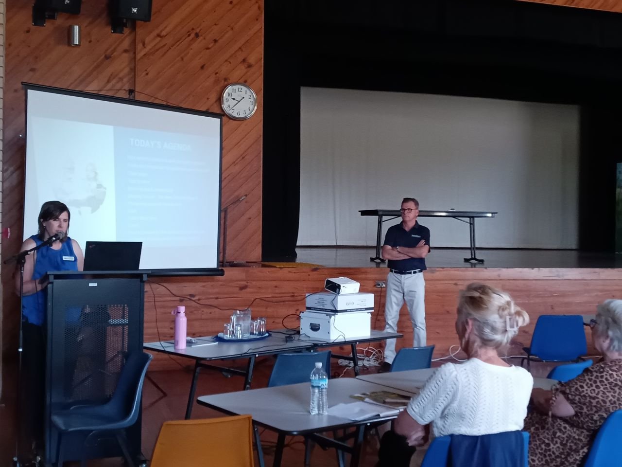 The best photo taken on the day of CEO Chris Grice and Community Engagement Manager, Karen Furnivall.

Thank you both for your presence, experience, knowledge and information sharing.

Seniors Forum and Childers Branch Launch Event 8/10/2025