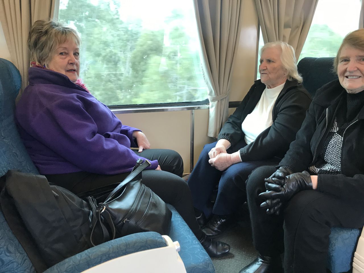 On the train to Bendigo