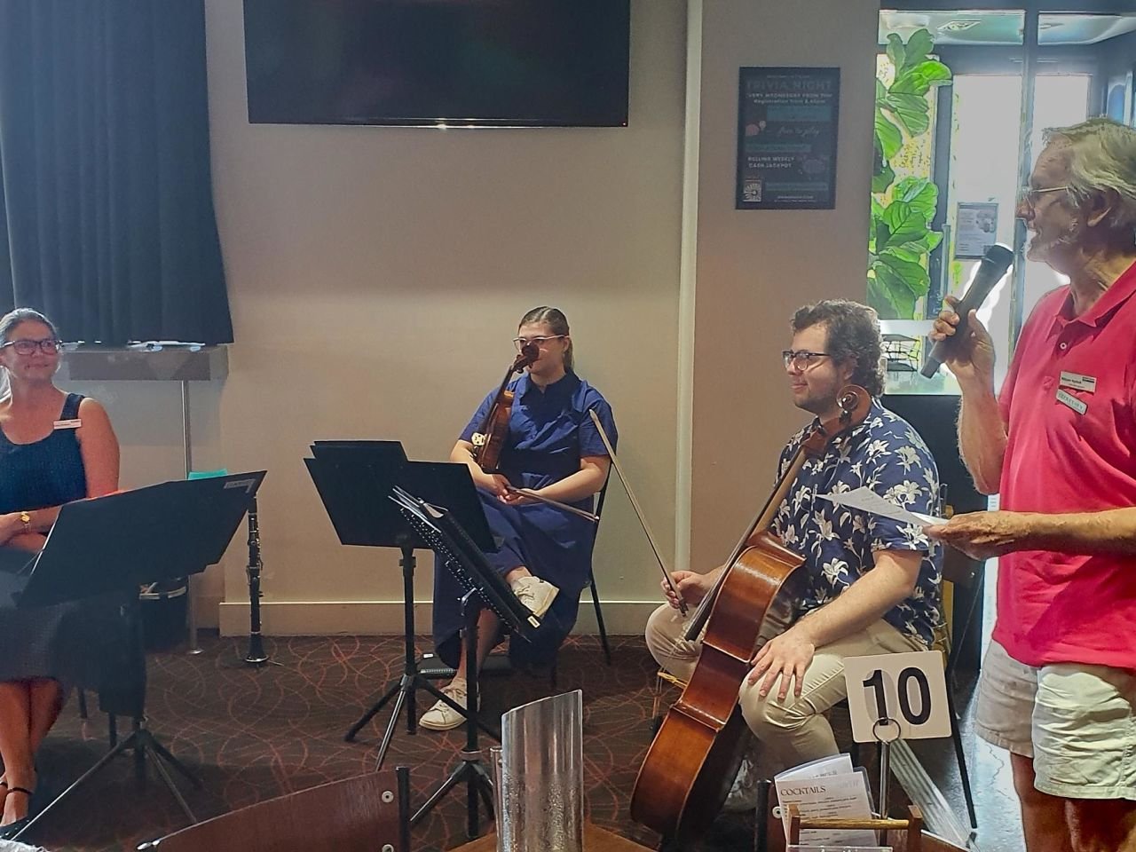 William Norfolk giving a vote of thanks to The Argyle Trio.
GM March 2025.