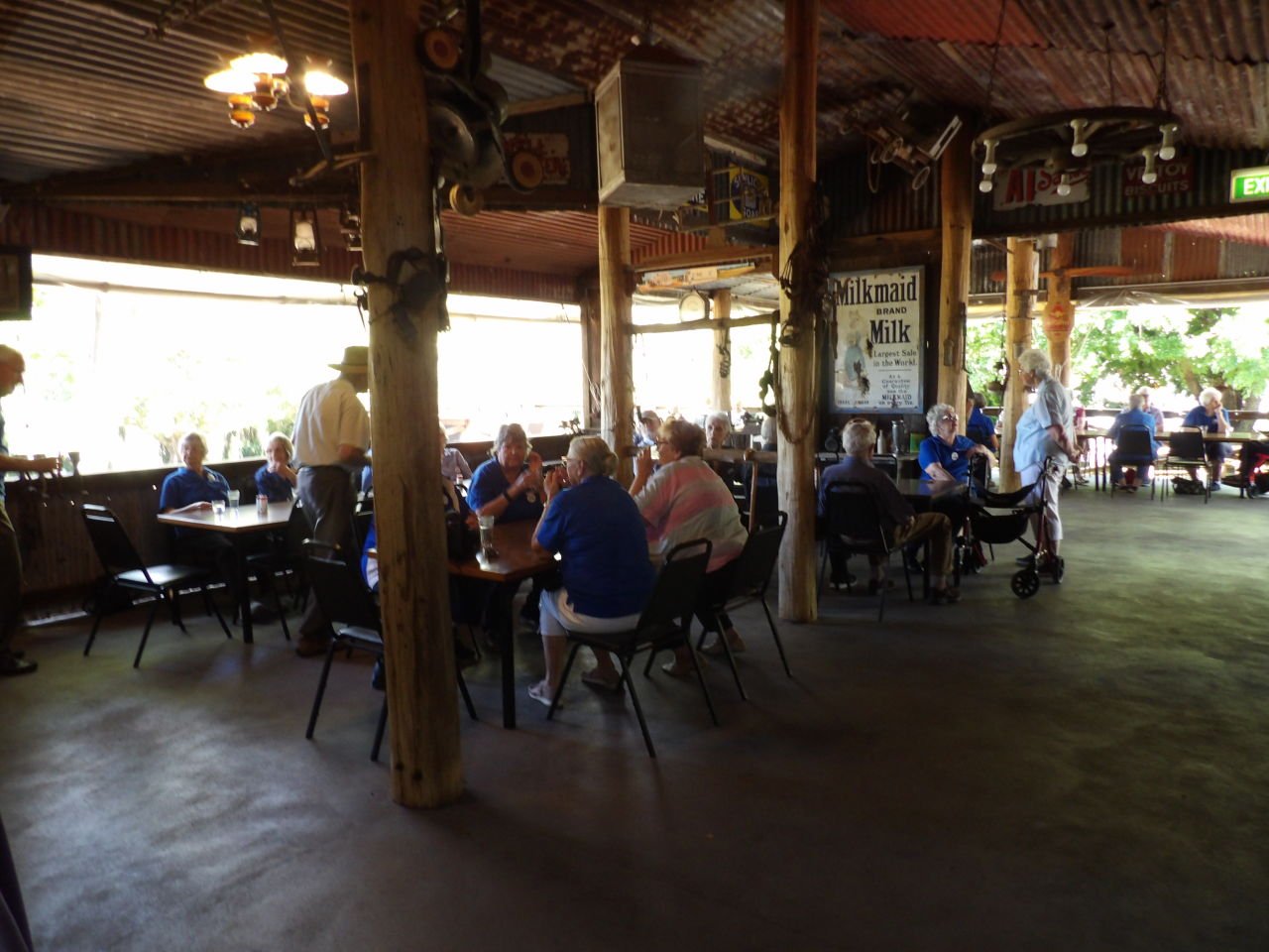 Morning tea at Scottys garage 1