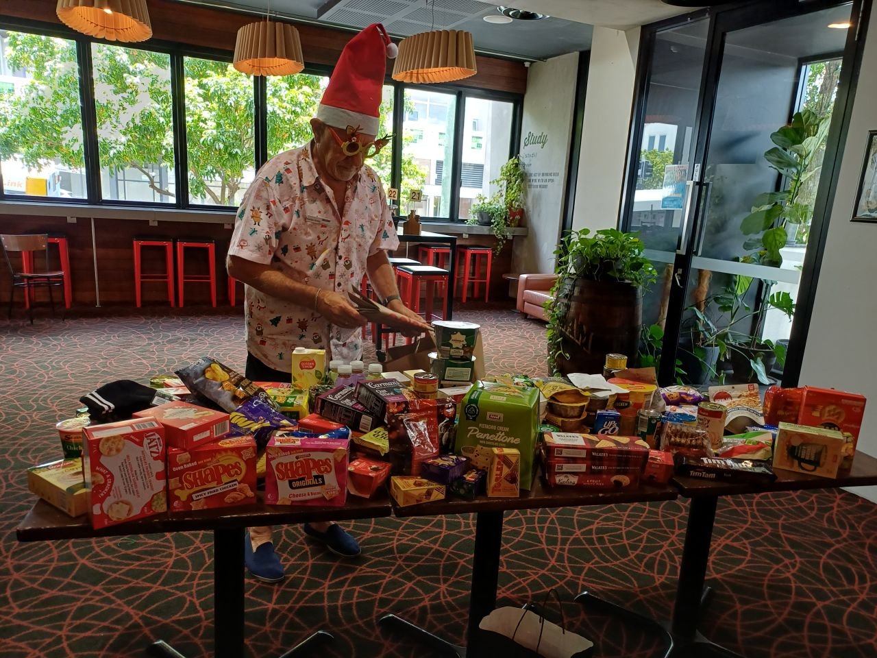 December 2025.

Sorting out our contributions for the Brunswick Street Pantry.