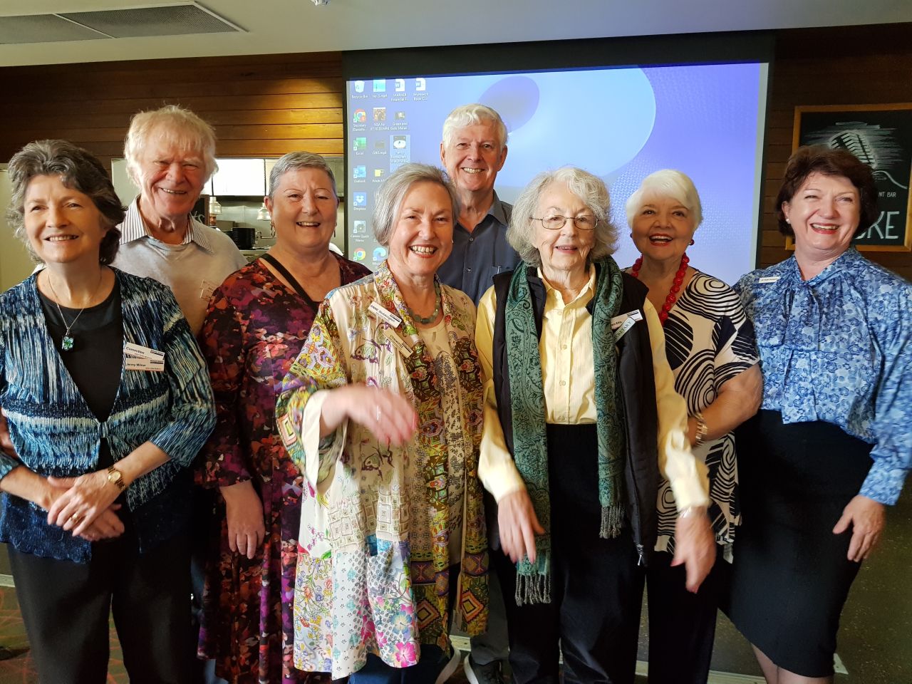 The AGM. September 2022. Our new committee with Councillor Vicki Howard at the Brunswick.