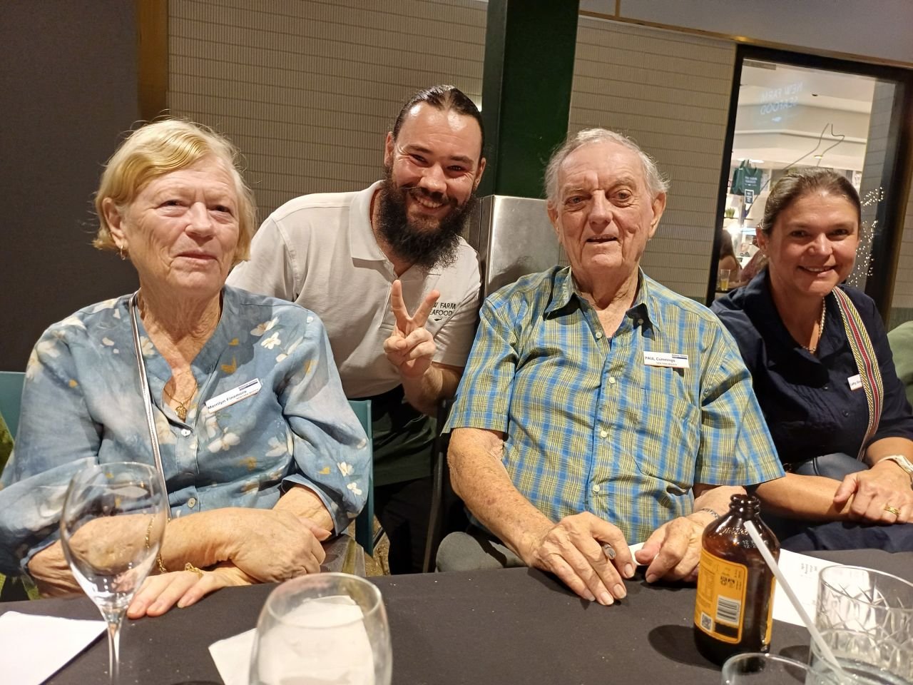 April 2025. Dinner at the Village Seafood Restaurant.
Thank you for looking after us so well, Aiden!