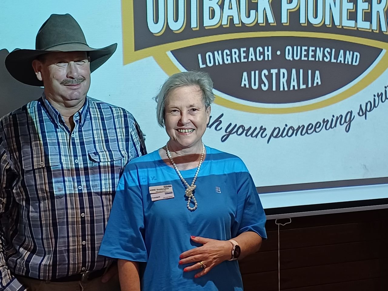 GM. 5th February 2025.
Anne, as President, giving Richard a vote of thanks, acknowledging how much we had enjoyed his talk, and what a valuable job he was doing for the Outback.