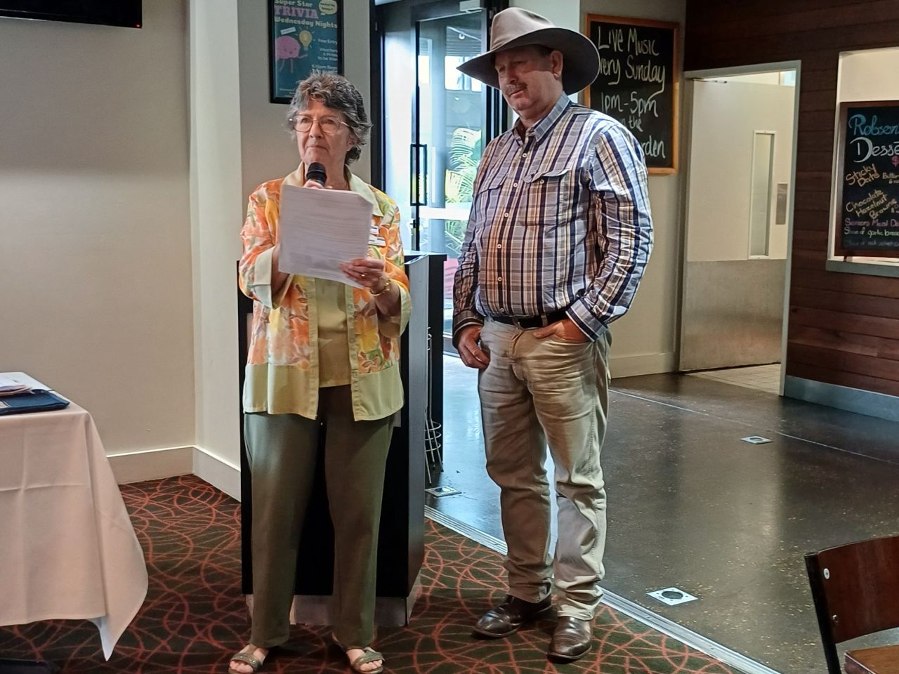 GM. 5th February 2025.
Jenny, our Vice-President and Membership Officer, introducing our guest speaker, Richard Kinnon.