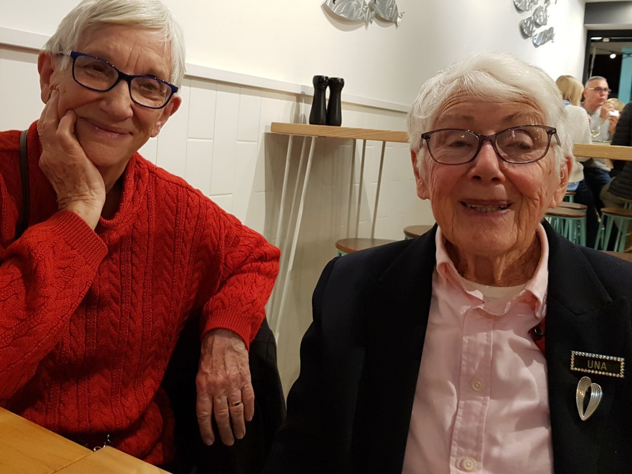 Getting younger every day! At our August 2022 dinner at Pirahna Fish Caf, New Farm.
Photo: Courtesy Francesca.