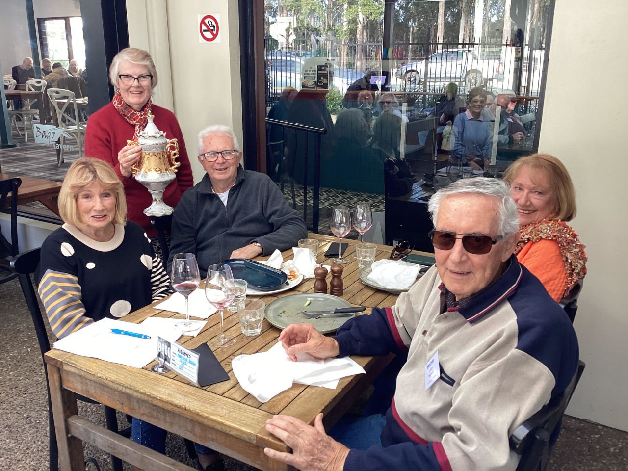 The Winning Table from our Magic Mystery Car Tour. What a fun day everyone had driving in the backwoods of Wauchope collecting info on many things and trying to get to the final destination at Bago Tavern. Thanks Denise great job. 18/6/25
