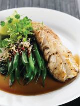 Ginger Sesame Beans with White Fish 