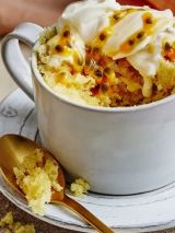 Lemon and passionfruit mug cake