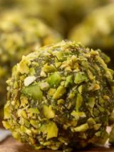 Pistachio peppermint truffles