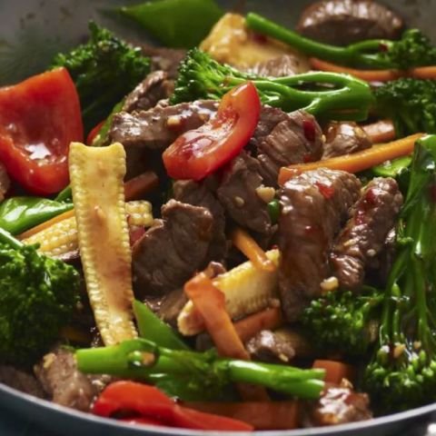 Garlic beef stir-fry