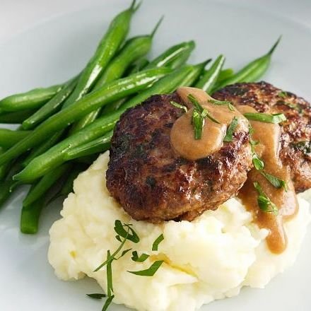 Beef rissoles and mash