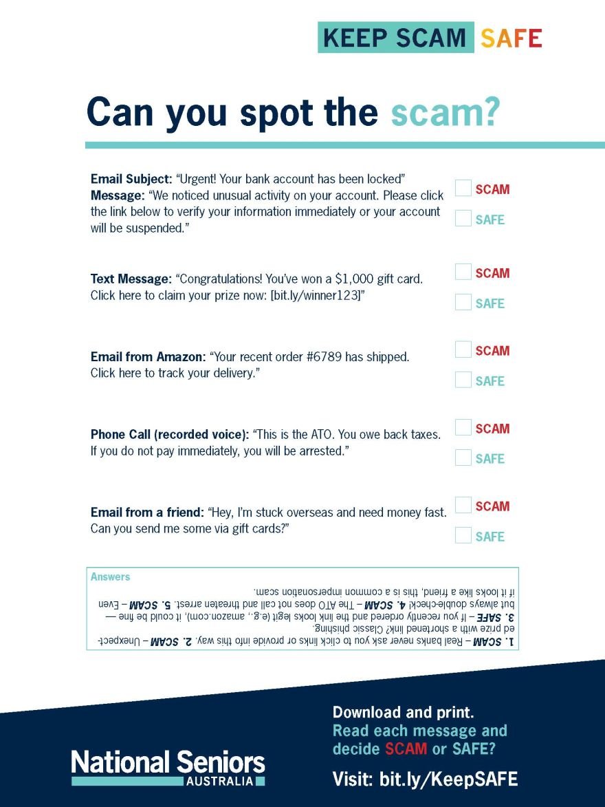 Can you spot the scam? Quiz